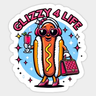 GLIZZY FOR LIFE GIRL GLIZZY GOBBLER Sticker